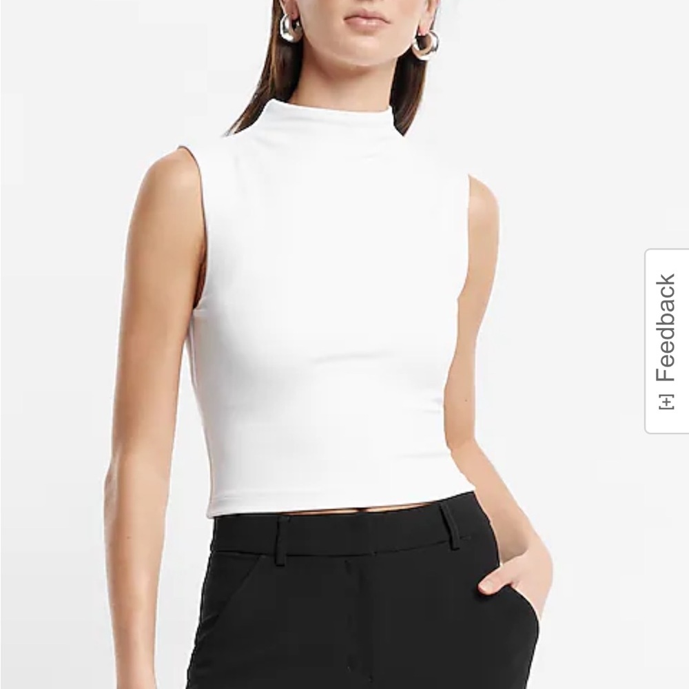 NWT - Express Mock Turtleneck Crop Body Contour